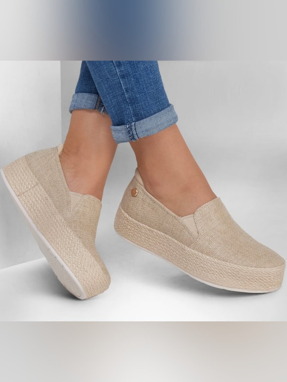 Skechers Martha Stewart Knit Slip-On Platform Espadrilles - Picture 7 of 8